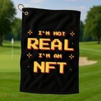 I'm Not Real I'm An NFT Golf Towel thumb 1