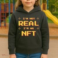 I'm Not Real I'm An NFT Kids Hoodie thumb 3