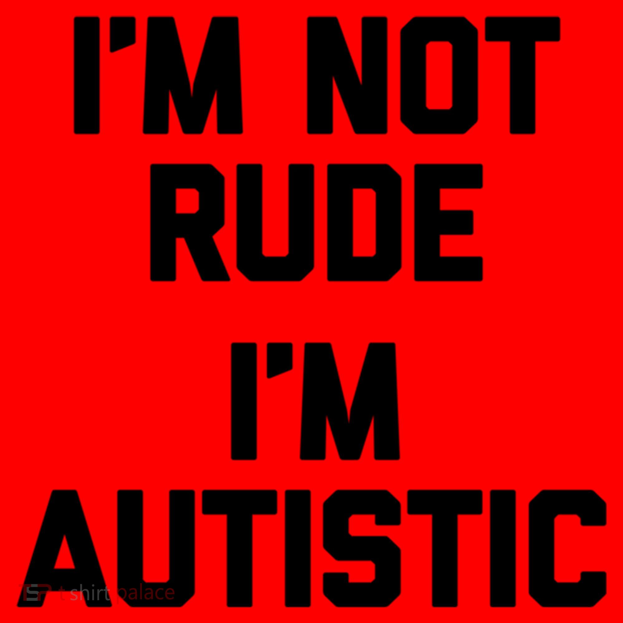 IM Not Rude (IM Autistic) Funny Autism Awareness Autistic Gift Santa Hat