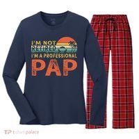 I'm Not Retired A Professional Pap Father's Day Women's Long Sleeve Flannel Pajama Set  thumb 0