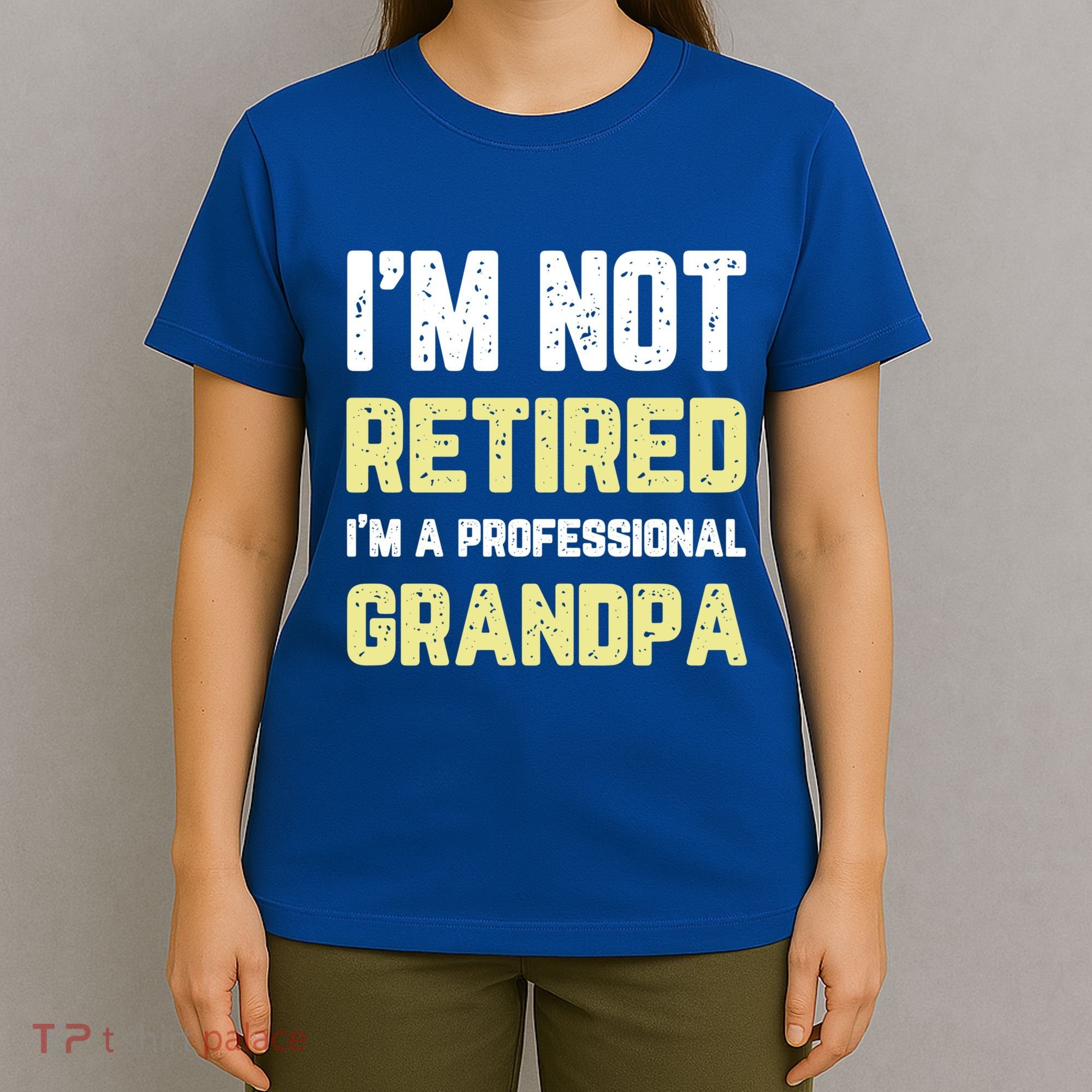 Im Not Retired Professional Grandpa Retiret Cool Funny Gift T-Shirt