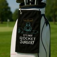 It's Not Rocket Surgery Funny Doctor Pun Golf Towel thumb 2
