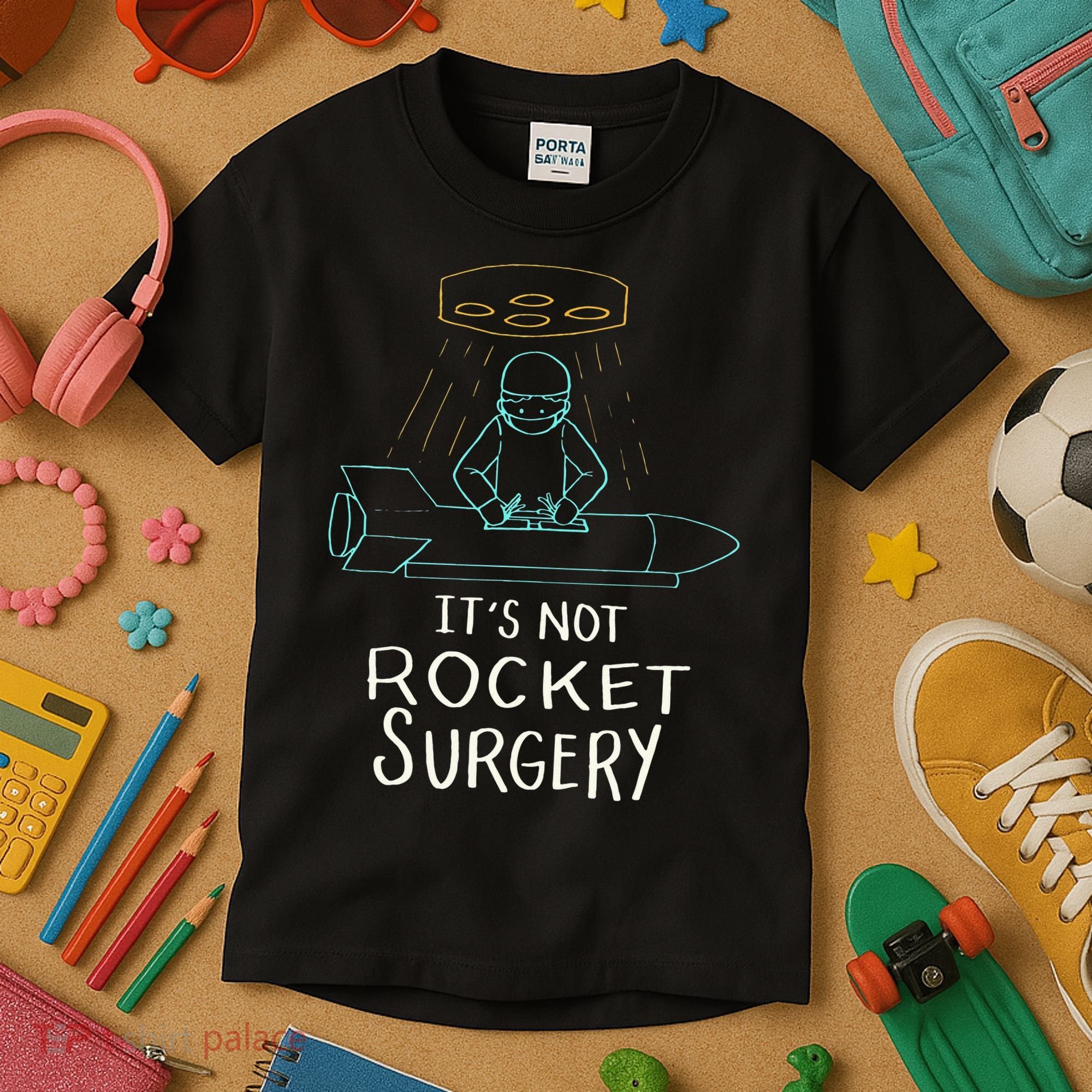 It's Not Rocket Surgery Funny Doctor Pun Kids T-Shirt