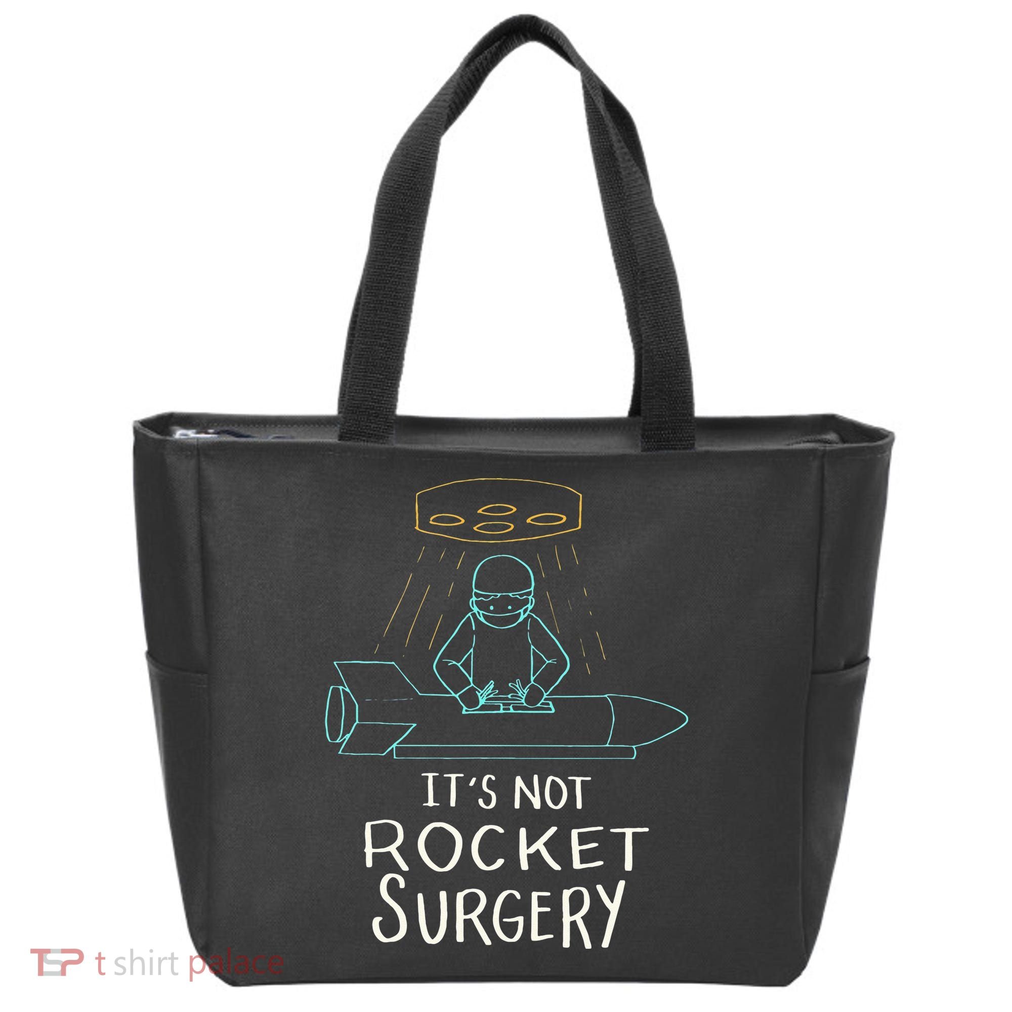 It's Not Rocket Surgery Funny Doctor Pun Tote Bag