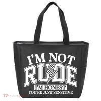 IM Not Rude Im Honest Snarky Sarcastic Funny Tote Bag thumb 0