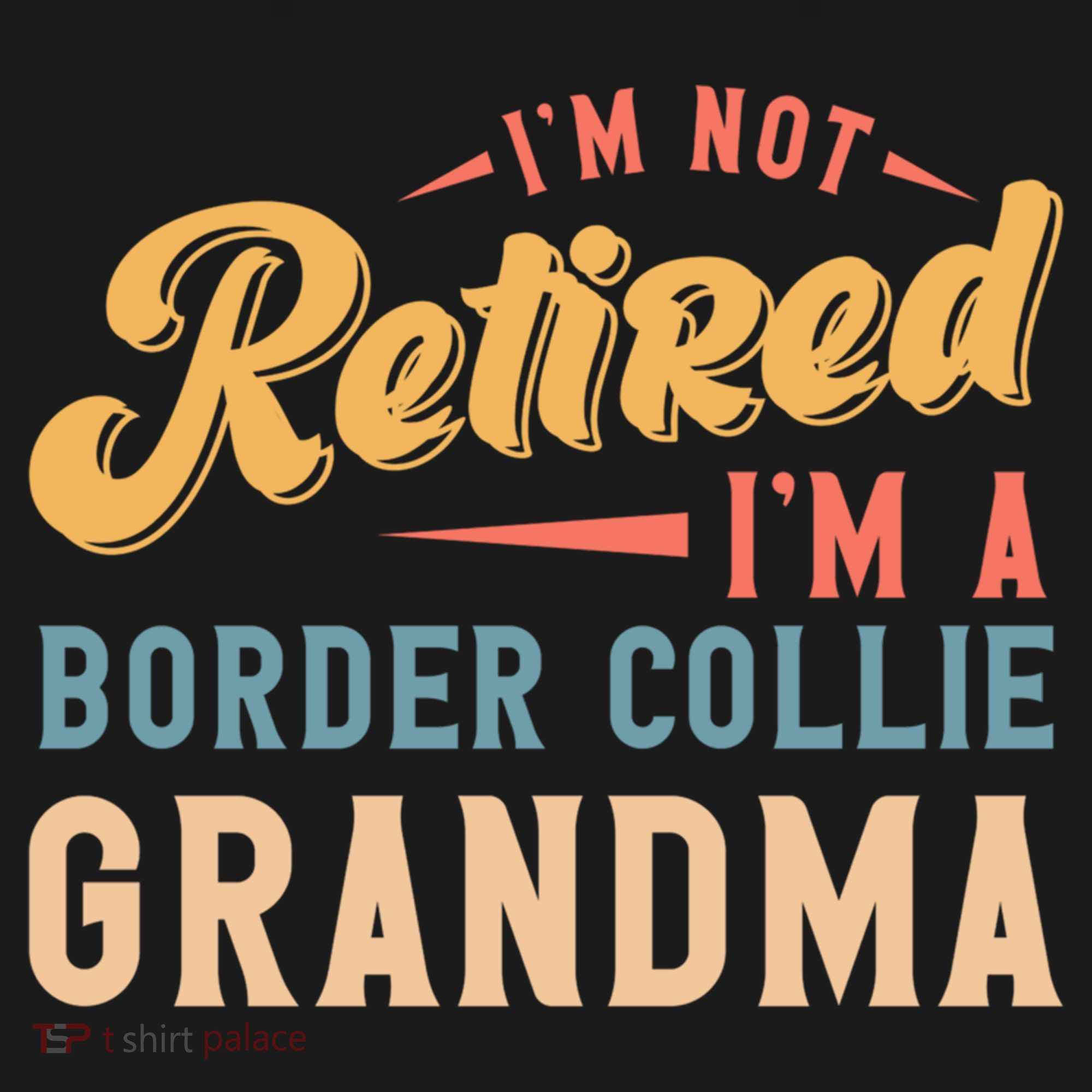 Im Not Retired Im A Border Collie Grandma Great Gift Women's Hoodie