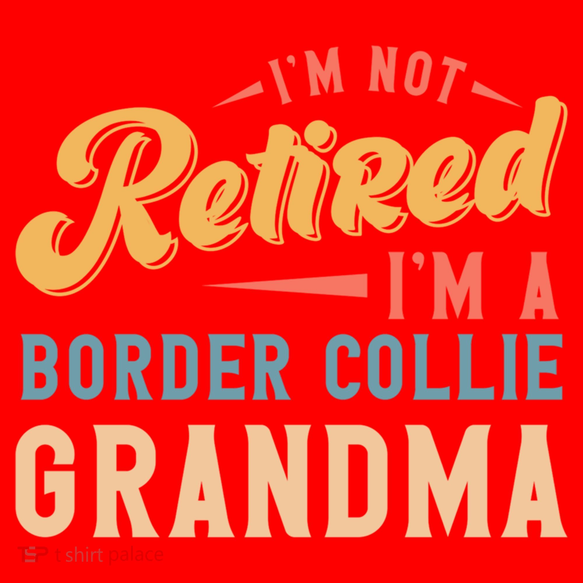 Im Not Retired Im A Border Collie Grandma Great Gift Santa Hat