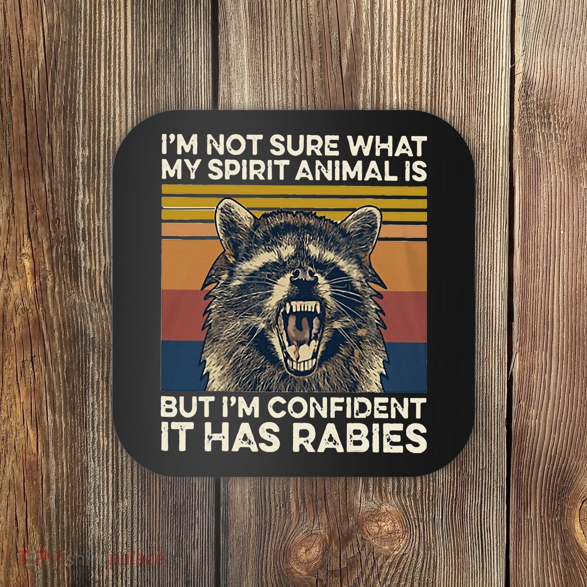 IM Not Sure What My Spirit Animal It Has Rabies Coaster