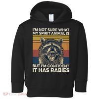 IM Not Sure What My Spirit Animal It Has Rabies Toddler Hoodie thumb 0