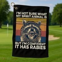 IM Not Sure What My Spirit Animal It Has Rabies Golf Towel thumb 1