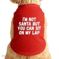 Im Not Santa But You Can Sit On My Lap Funny Doggie Tank thumb 0