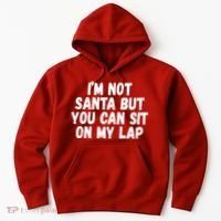 Im Not Santa But You Can Sit On My Lap Funny Hoodie thumb 0