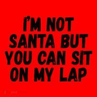 Im Not Santa But You Can Sit On My Lap Funny Santa Hat thumb 1
