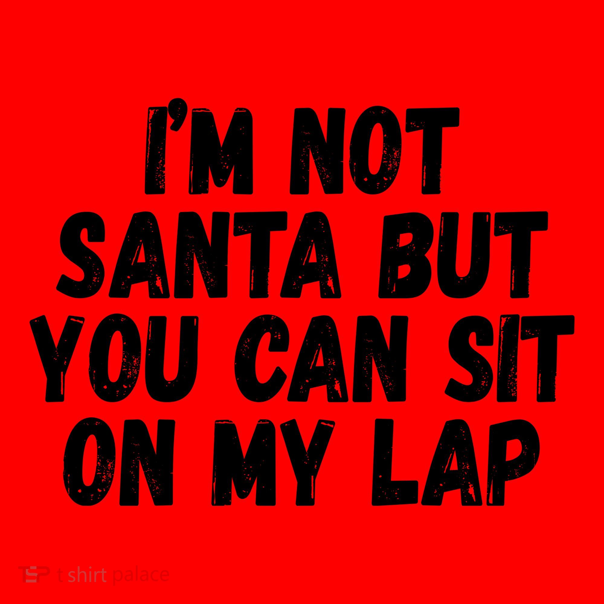 Im Not Santa But You Can Sit On My Lap Funny Santa Hat