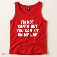 Im Not Santa But You Can Sit On My Lap Funny Tank Top thumb 2