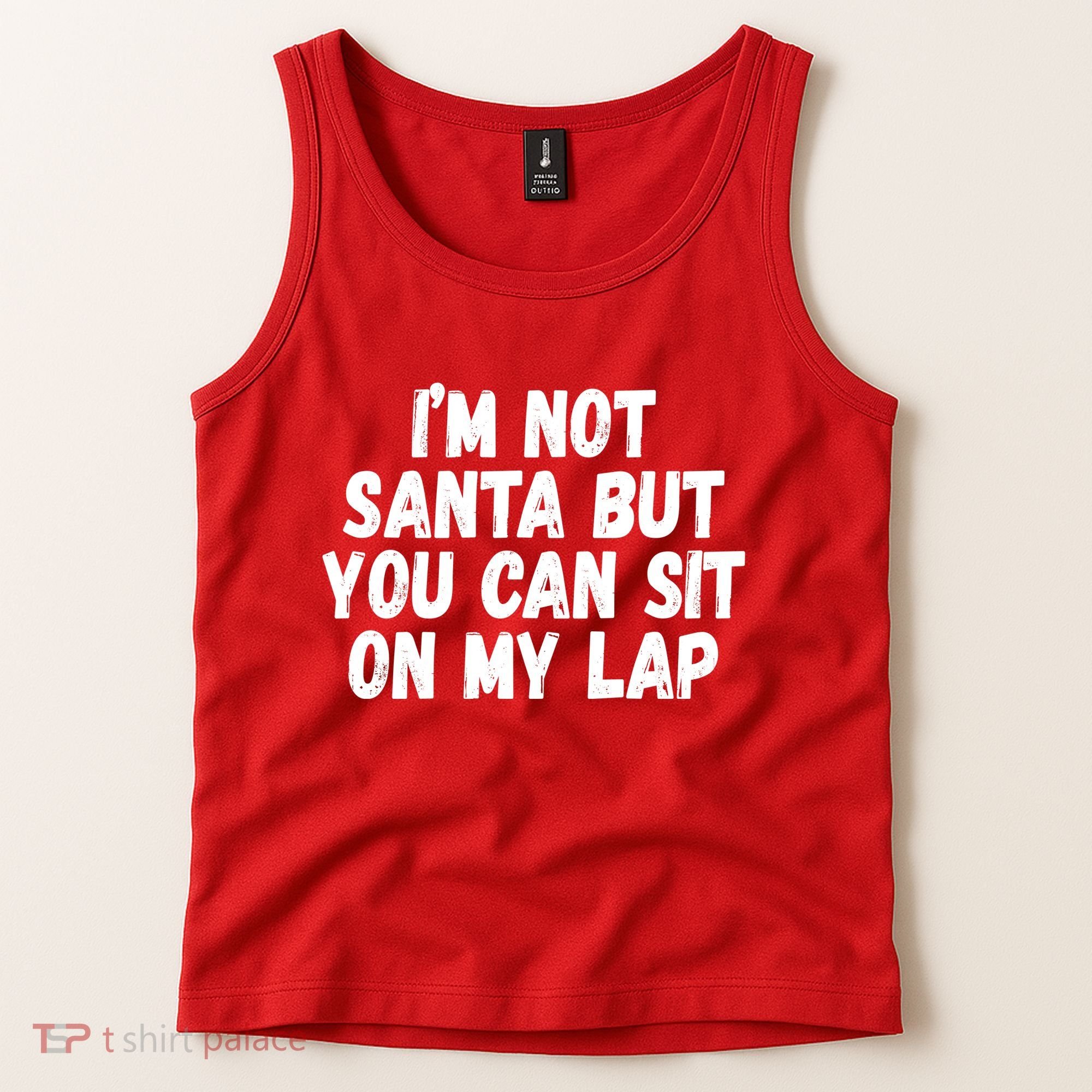 Im Not Santa But You Can Sit On My Lap Funny Tank Top