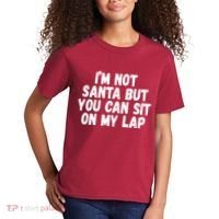 Im Not Santa But You Can Sit On My Lap Funny Kids T-Shirt thumb 2