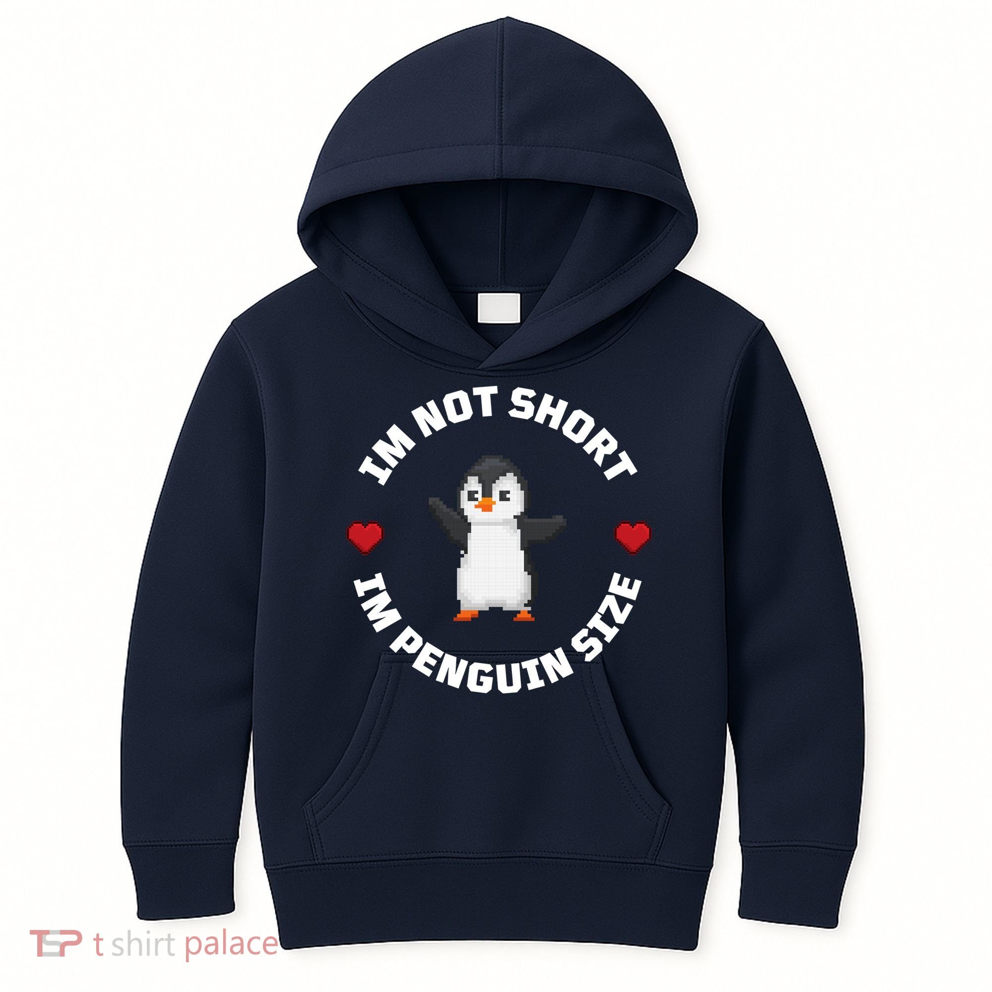I'm Not Short I'm Penguin Size Kids Hoodie