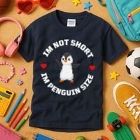 I'm Not Short I'm Penguin Size Kids T-Shirt thumb 3