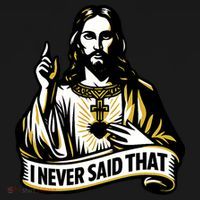 I NEVER SAID THAT Jesus Christ Kids Long Sleeve Shirt thumb 2