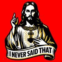 I NEVER SAID THAT Jesus Christ Santa Hat thumb 1