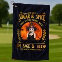 I'm Not Sugar And Spice And Everything Nice I'm Sage Hood Golf Towel thumb 1