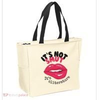 ItS Not Smut ItS Cliterature Graphic Tote Bag thumb 2