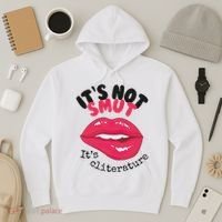ItS Not Smut ItS Cliterature Graphic Hoodie thumb 3