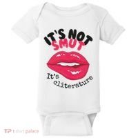 ItS Not Smut ItS Cliterature Graphic Baby Bodysuit thumb 0