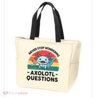 I Never Stop Axolotl Question Wondering Kids Axolotl Tote Bag thumb 3