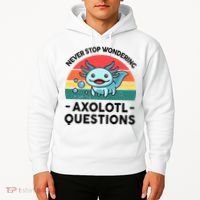 I Never Stop Axolotl Question Wondering Kids Axolotl Hoodie thumb 2