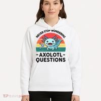 I Never Stop Axolotl Question Wondering Kids Axolotl Hoodie thumb 5