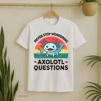 I Never Stop Axolotl Question Wondering Kids Axolotl T-Shirt thumb 2
