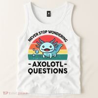 I Never Stop Axolotl Question Wondering Kids Axolotl Tank Top thumb 2