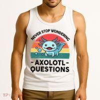 I Never Stop Axolotl Question Wondering Kids Axolotl Tank Top thumb 3