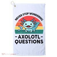 I Never Stop Axolotl Question Wondering Kids Axolotl Golf Towel thumb 0