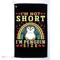 I'm Not Short I'm Penguin Size Funny Penguin Animal Lover  Golf Towel thumb 0