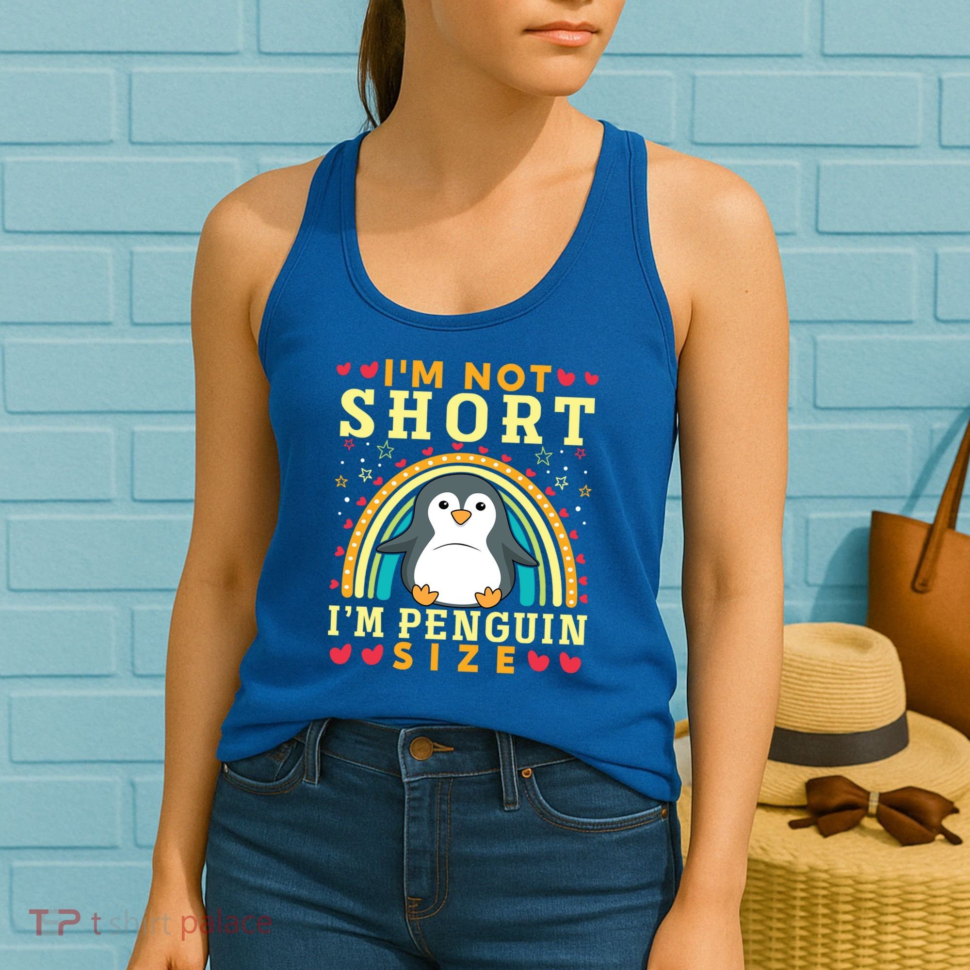 I'm Not Short I'm Penguin Size Funny Penguin Animal Lover  Women's Tank Top