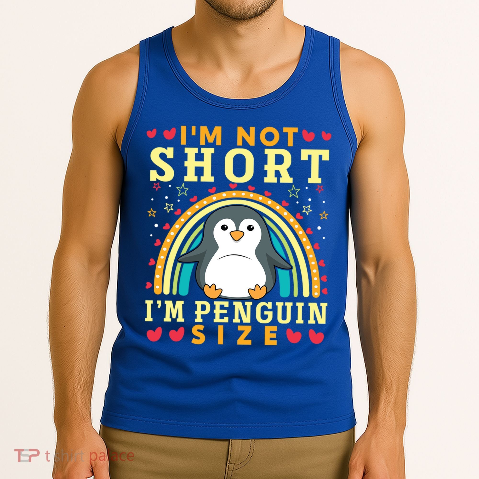 I'm Not Short I'm Penguin Size Funny Penguin Animal Lover  Tank Top