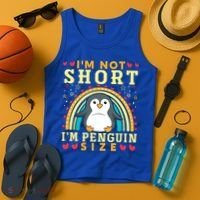 I'm Not Short I'm Penguin Size Funny Penguin Animal Lover  Tank Top thumb 4