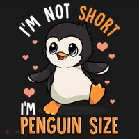 Im Not Short Im Penguin Size Funny Penguins Zoo Animals Ornament thumb 1