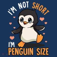 Im Not Short Im Penguin Size Funny Penguins Zoo Animals Women's Hoodie thumb 2