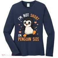 Im Not Short Im Penguin Size Funny Penguins Zoo Animals Women's Long Sleeve Shirt thumb 0