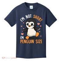 Im Not Short Im Penguin Size Funny Penguins Zoo Animals Kids T-Shirt thumb 0