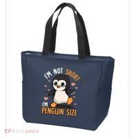Im Not Short Im Penguin Size Funny Penguins Zoo Animals Tote Bag thumb 3