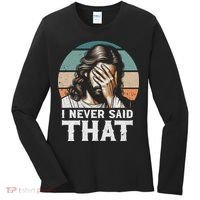 I Never Said That Jesus Meme Funny Christian God Religious Women's Long Sleeve Shirt thumb 0