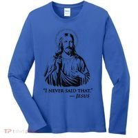 I Never Said That Jesus Women's Long Sleeve Shirt thumb 0