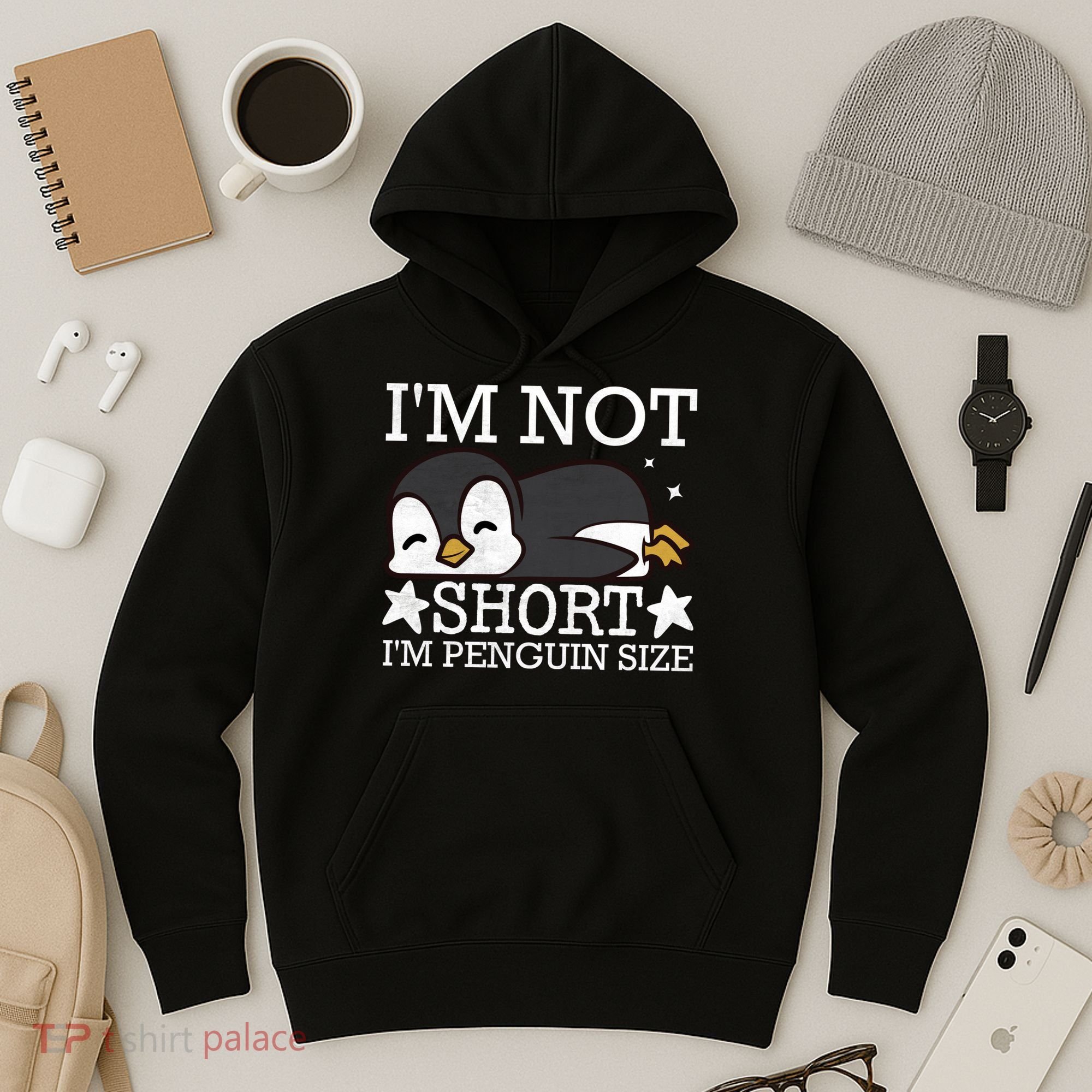 I'm Not Short I'm Penguine Size Funny Meme Hoodie