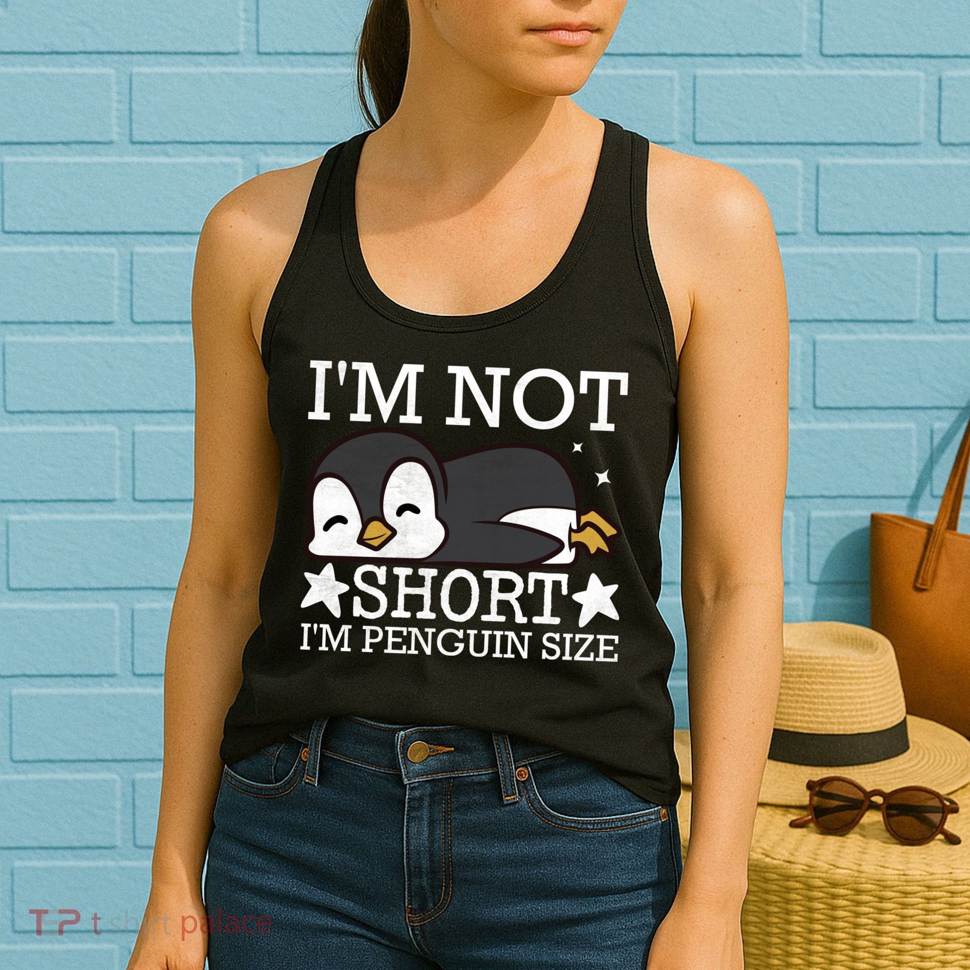 I'm Not Short I'm Penguine Size Funny Meme Women's Tank Top