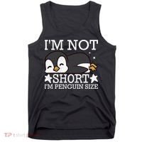 I'm Not Short I'm Penguine Size Funny Meme Tank Top thumb 0